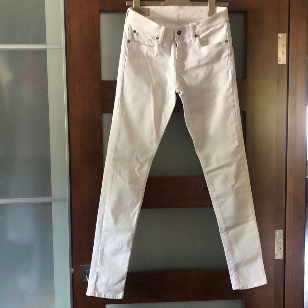 Polo Ralph Lauren white Tompkins skinny jeans